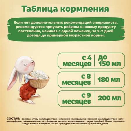 Каша безмолочная Bebelac рисовая 180г c 4месяцев