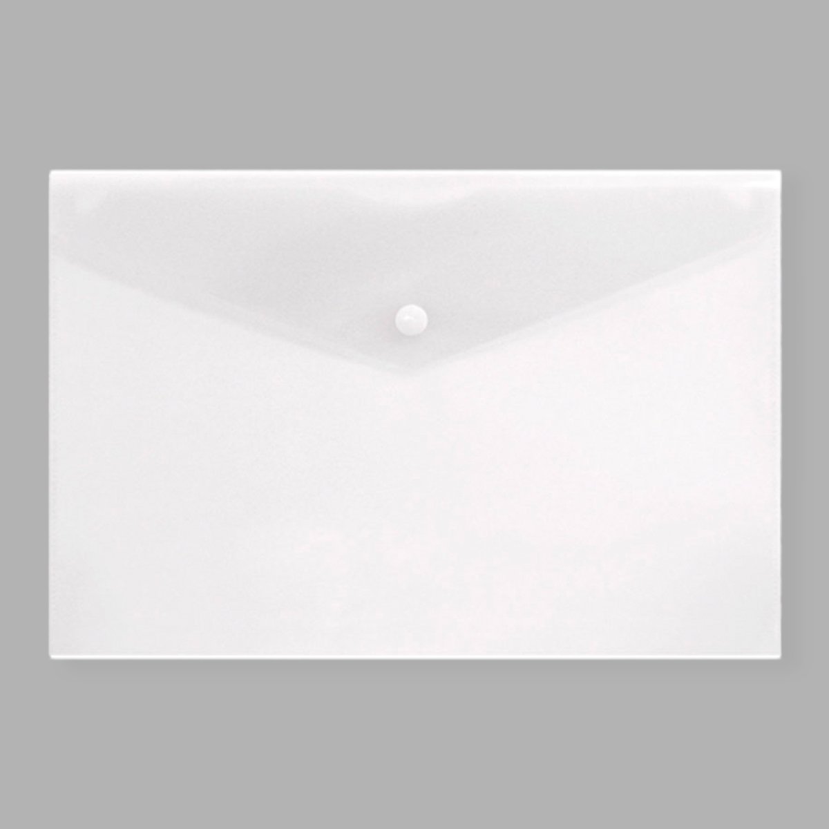 Папка - конверт Lamark глянцевая для хранения рисунков документов на кнопке А4 34х24 см прозрачная - фото 1