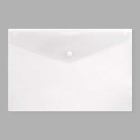 Папка - конверт Lamark глянцевая для хранения рисунков документов на кнопке А4 34х24 см прозрачная