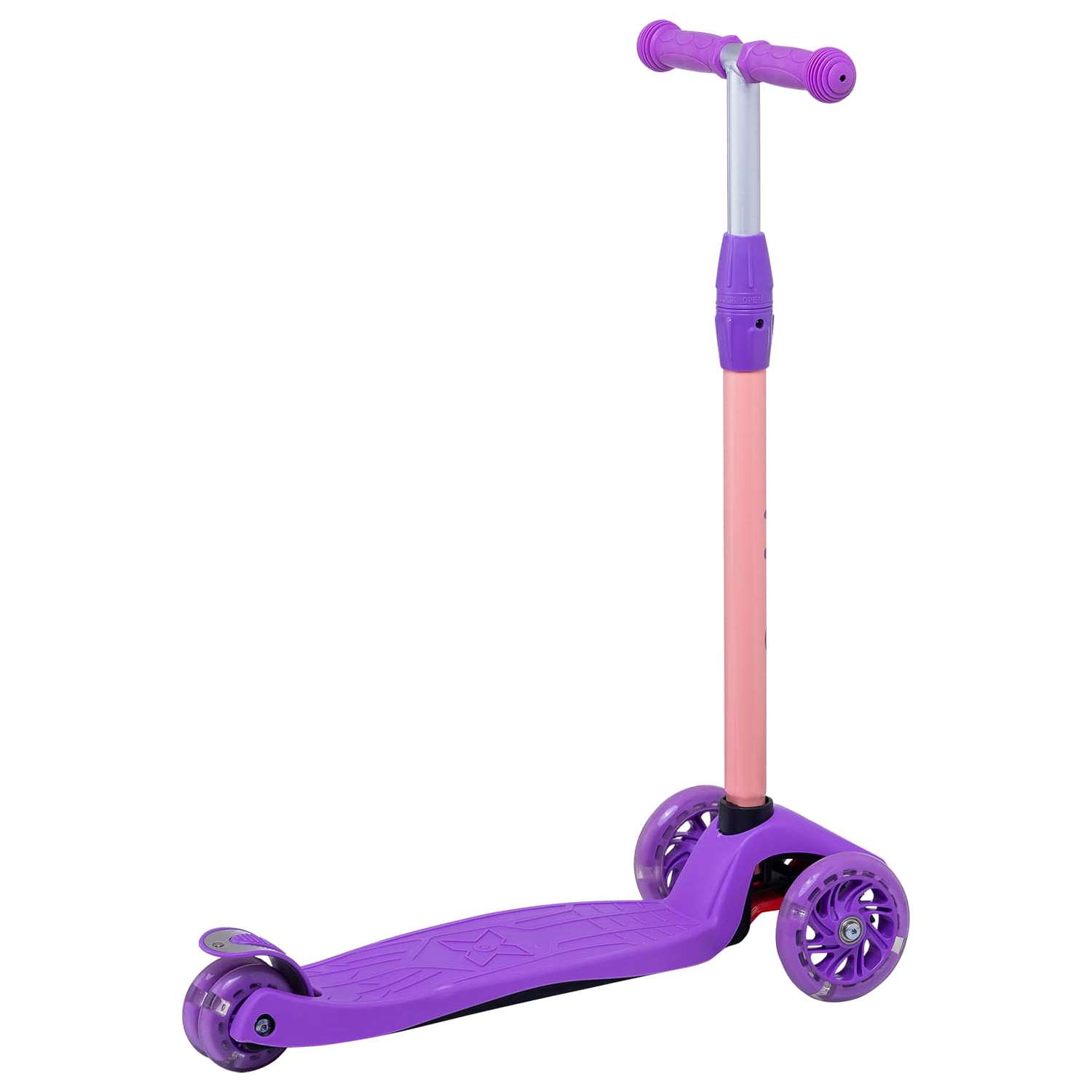 Самокат RIDEX трехколесный 3 wheels scooter Kiko 120/80 pink/violet - фото 2