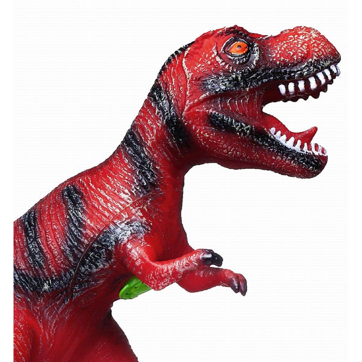 Фигурка Динозавр Junfa Длина 50 см со звуком Красный с черным - фото 3