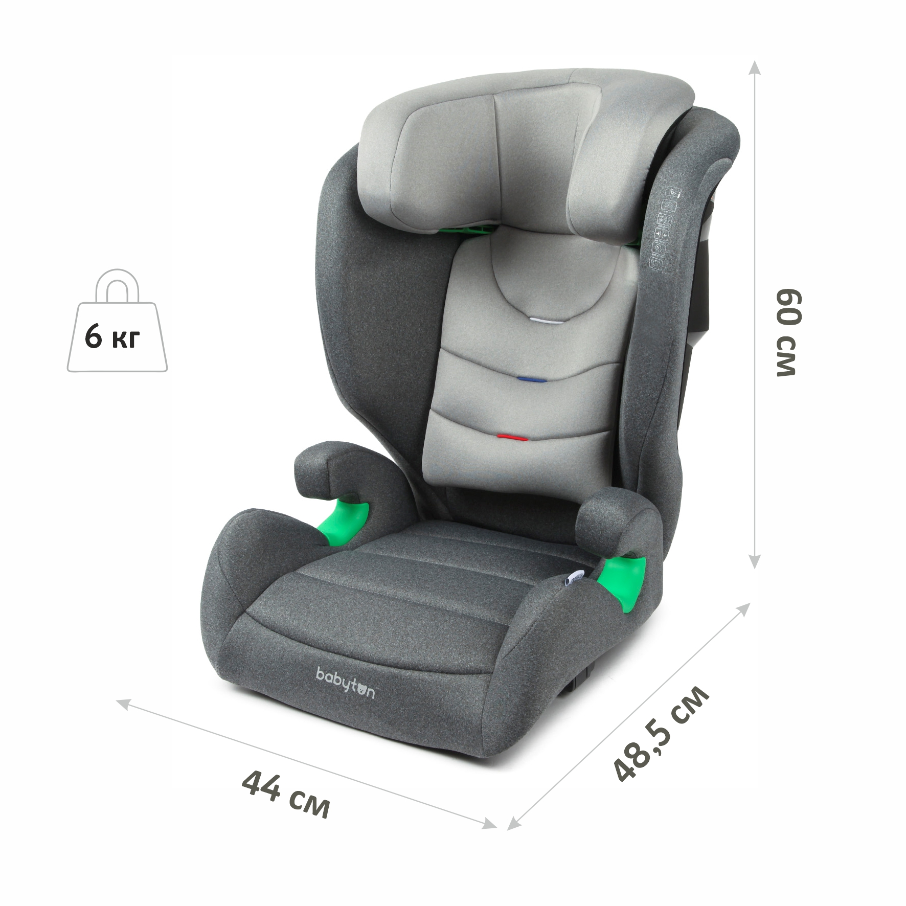 Автокресло Babyton Traveller i-Size Grey купить по цене 5319 ₽ в  интернет-магазине Детский мир