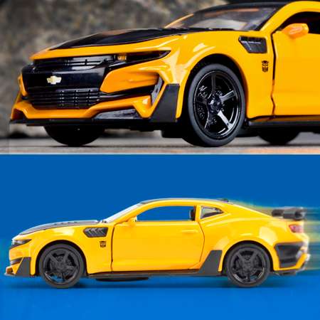 Масштабная машинка WiMi металлическая инерционная желтая бамблби Chevrolet Camaro 2016