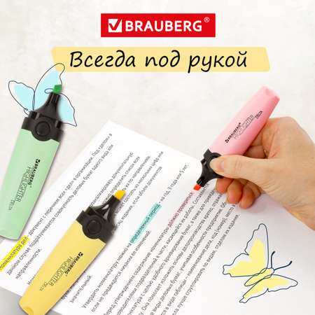 Набор текстовыделителей Brauberg ассорти Delta Pastel линия 1-5мм