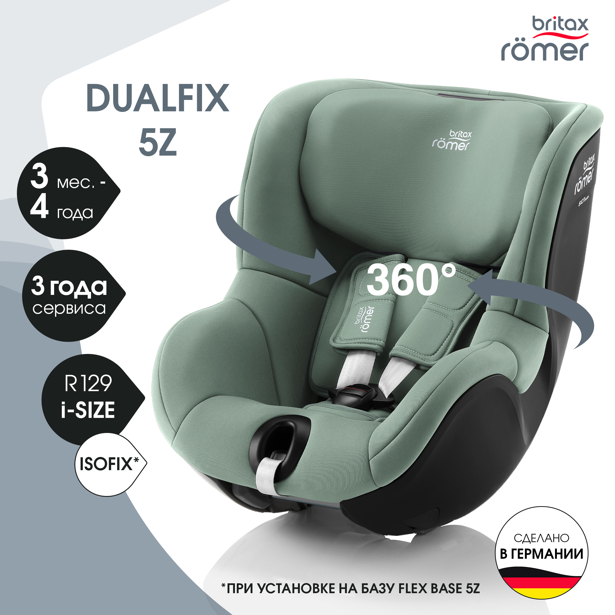 Автокресло Britax Roemer Dualfix 5Z Jade Green - фото 1