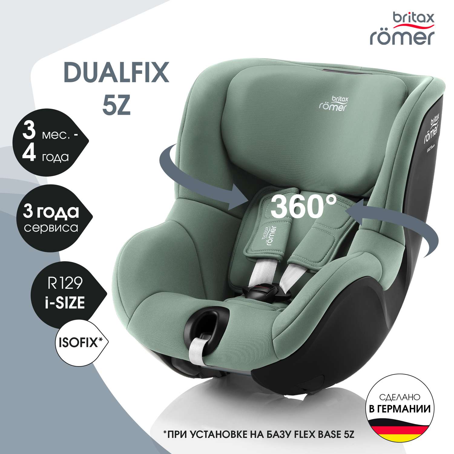 Автокресло Britax Roemer Dualfix 5Z Jade Green - фото 2