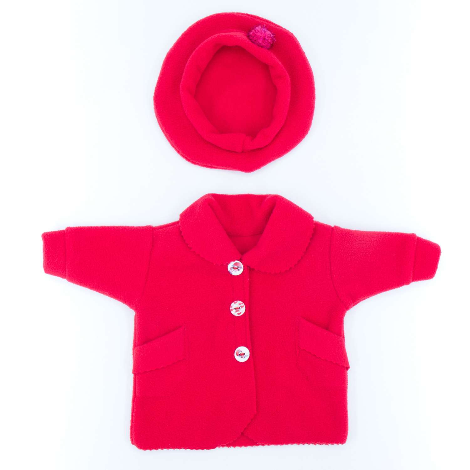 Комплект одежды Модница Пальто с беретом для пупса 43-48 см 6119 красный 6119красный - фото 2