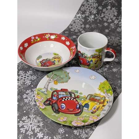 Набор детской посуды Daniks Гонки 3 предмета керамика С390