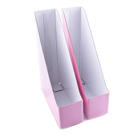 Лоток для бумаги Attache Вертикальный картонный розовый 2 шт