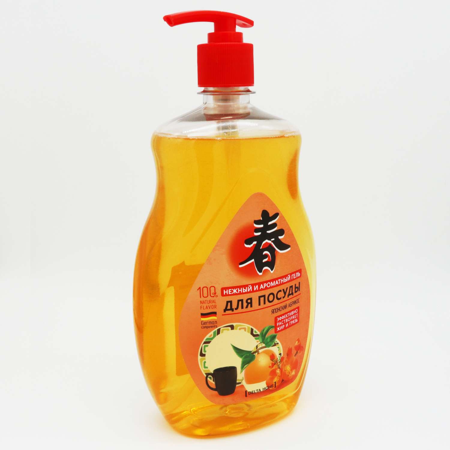 Средство для мытья посуды Delta Home Японский абрикос 1л - фото 3
