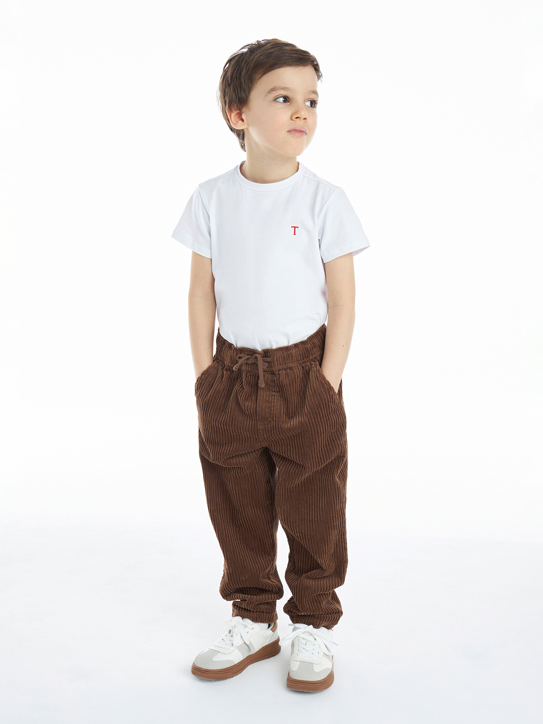 Брюки Totti Kids AW23TKB024/Брюки детские/Коричневый - фото 5