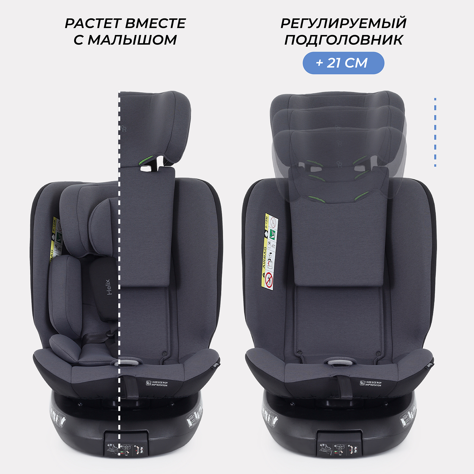 Автокресло Rant AY819 Helix isofix Grey 40-150см - фото 7