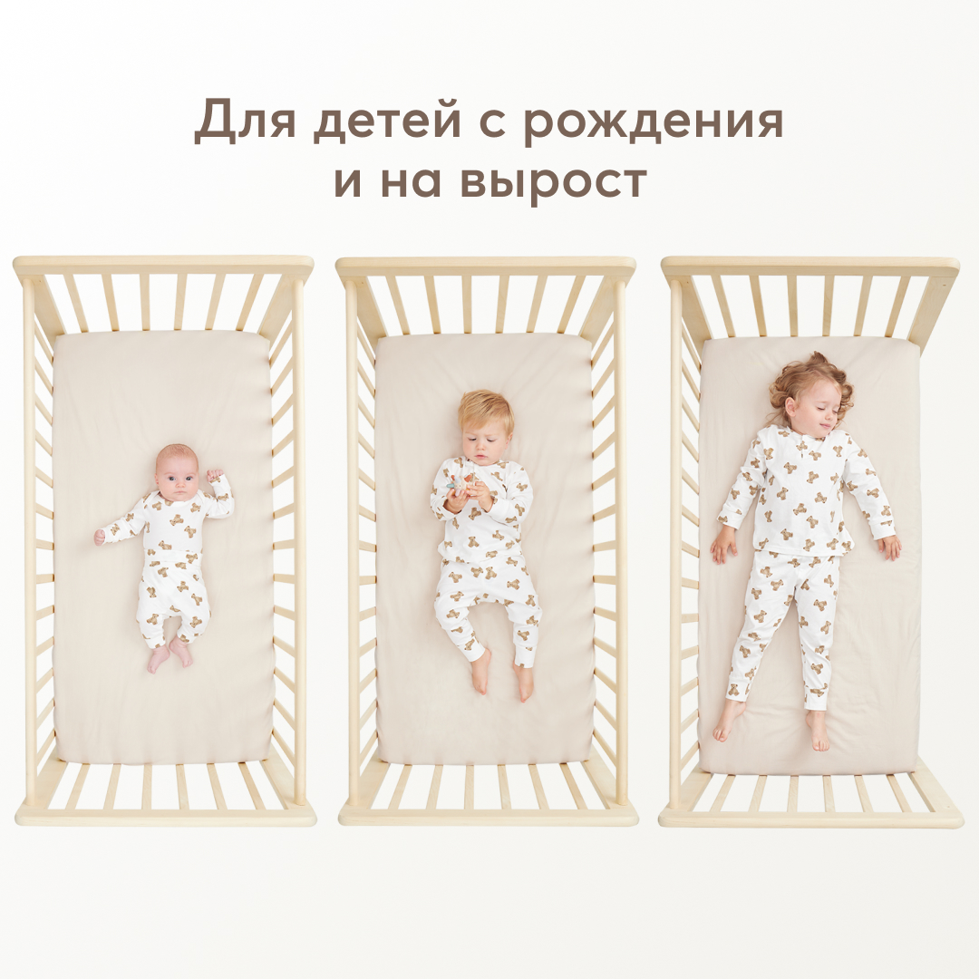 Детская кроватка Happy Baby прямоугольная, без маятника (береза) - фото 11