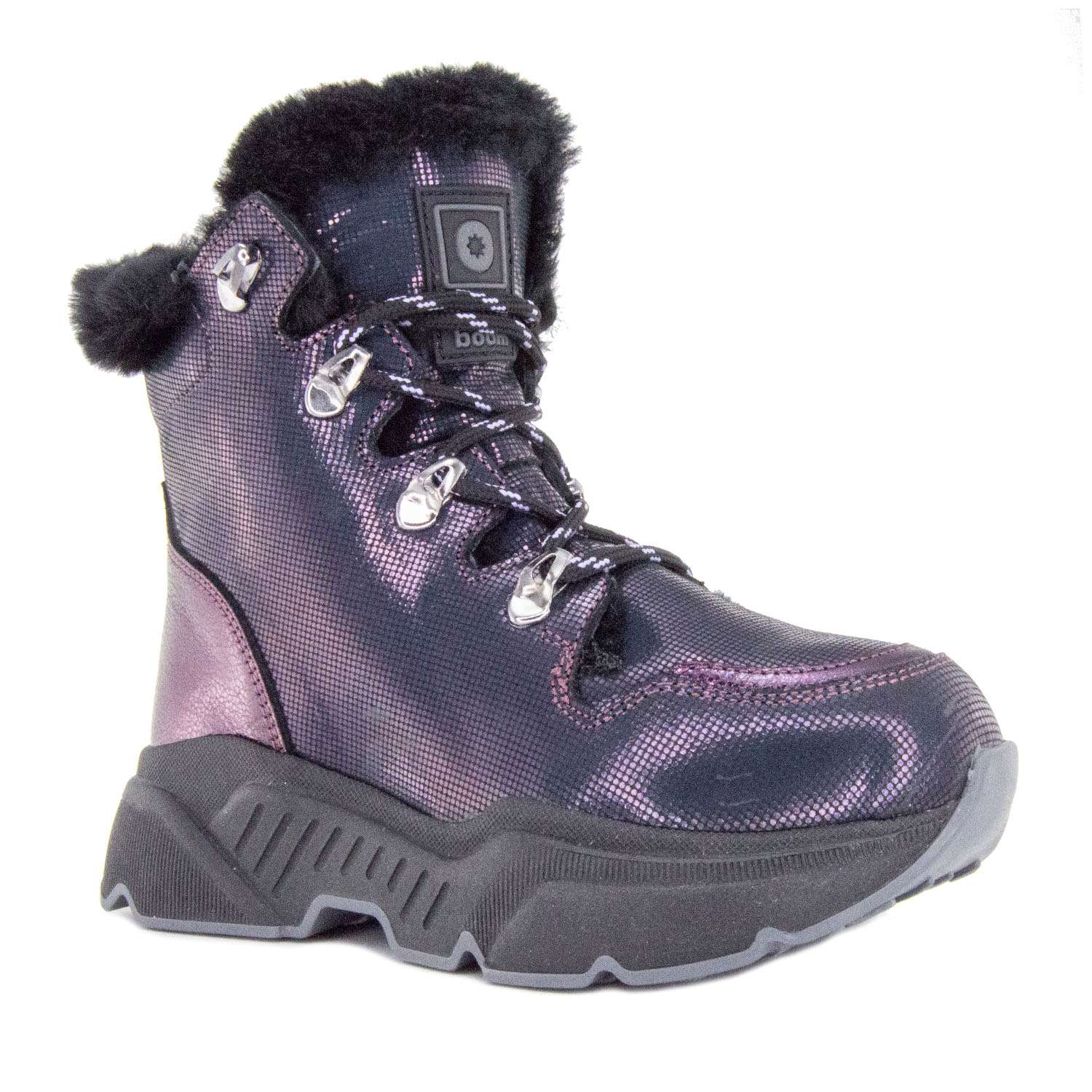 Ботинки ORTHOBOOM 88125-44_фиолетовый хамелеон - фото 1