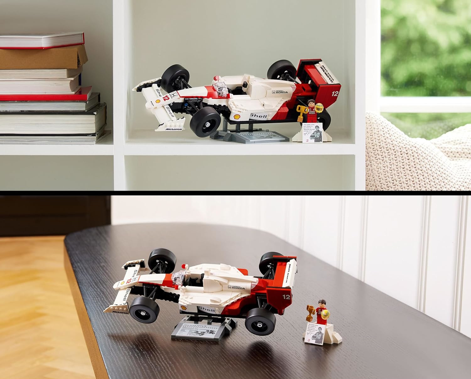 Конструктор LEGO Icons Гоночный автомобиль McLaren MP4/4 и Айртон Сенна 10330 - фото 7