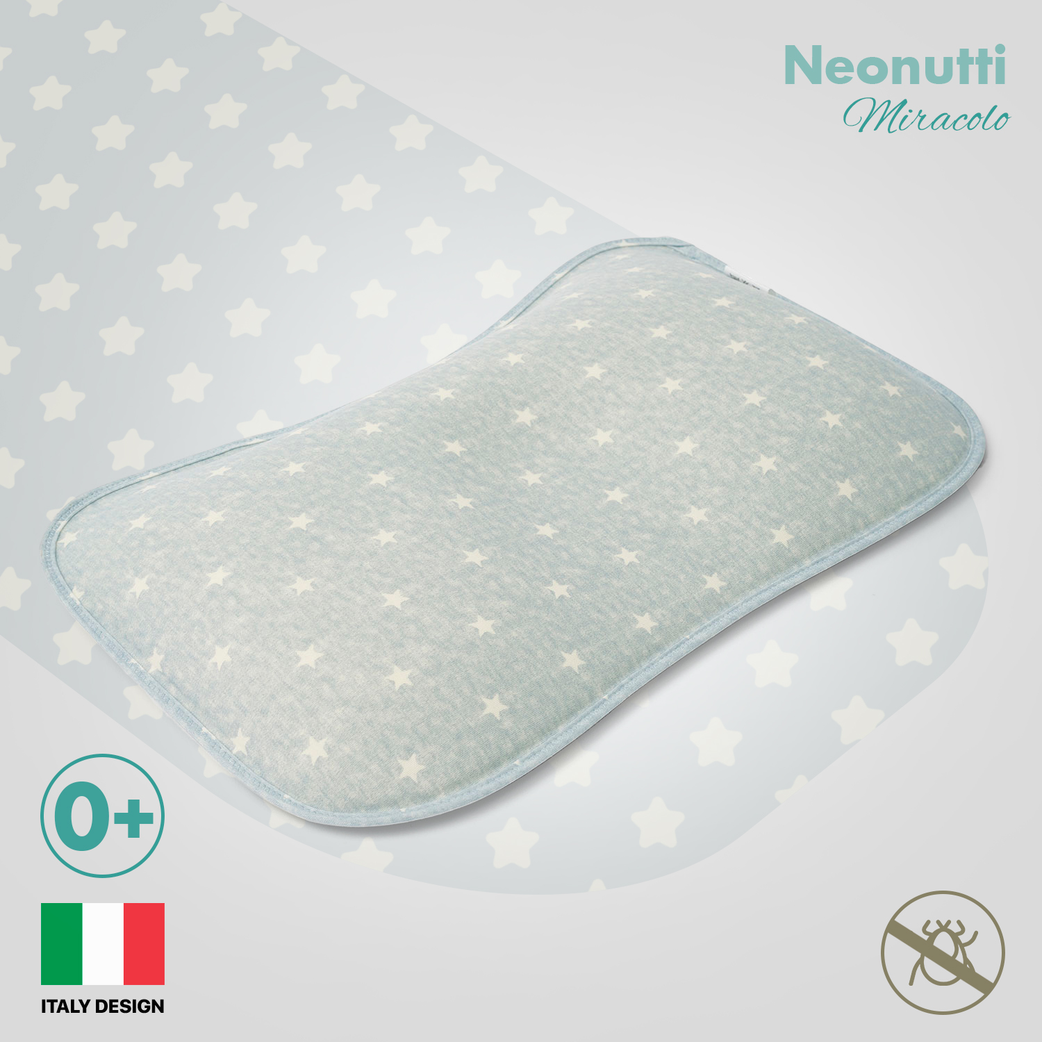 Подушка для новорожденного Nuovita Neonutti Miracolo Dipinto Серая - фото 2