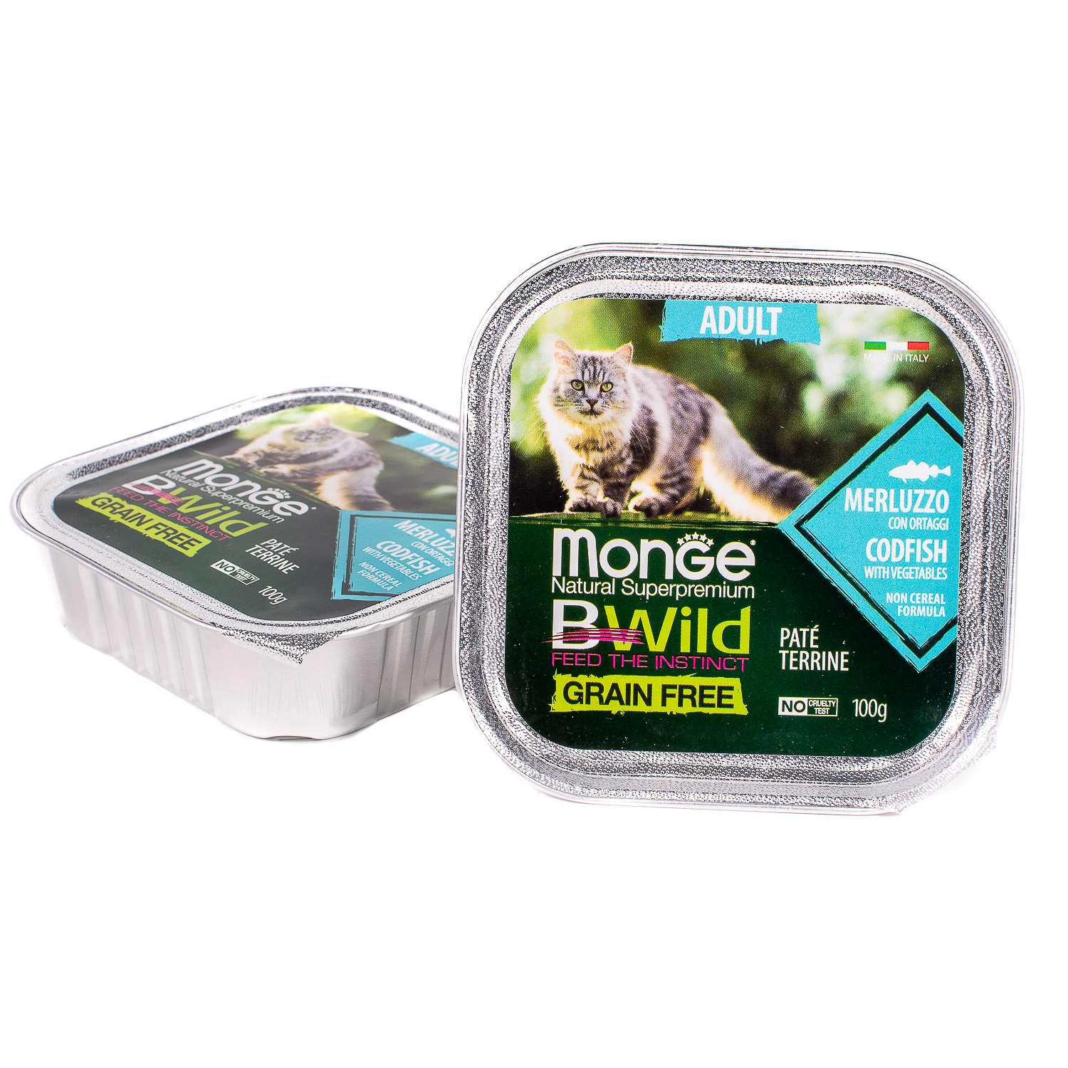 Корм для кошек MONGE BWild Grain free из трески с овощами консервированный 100г - фото 6