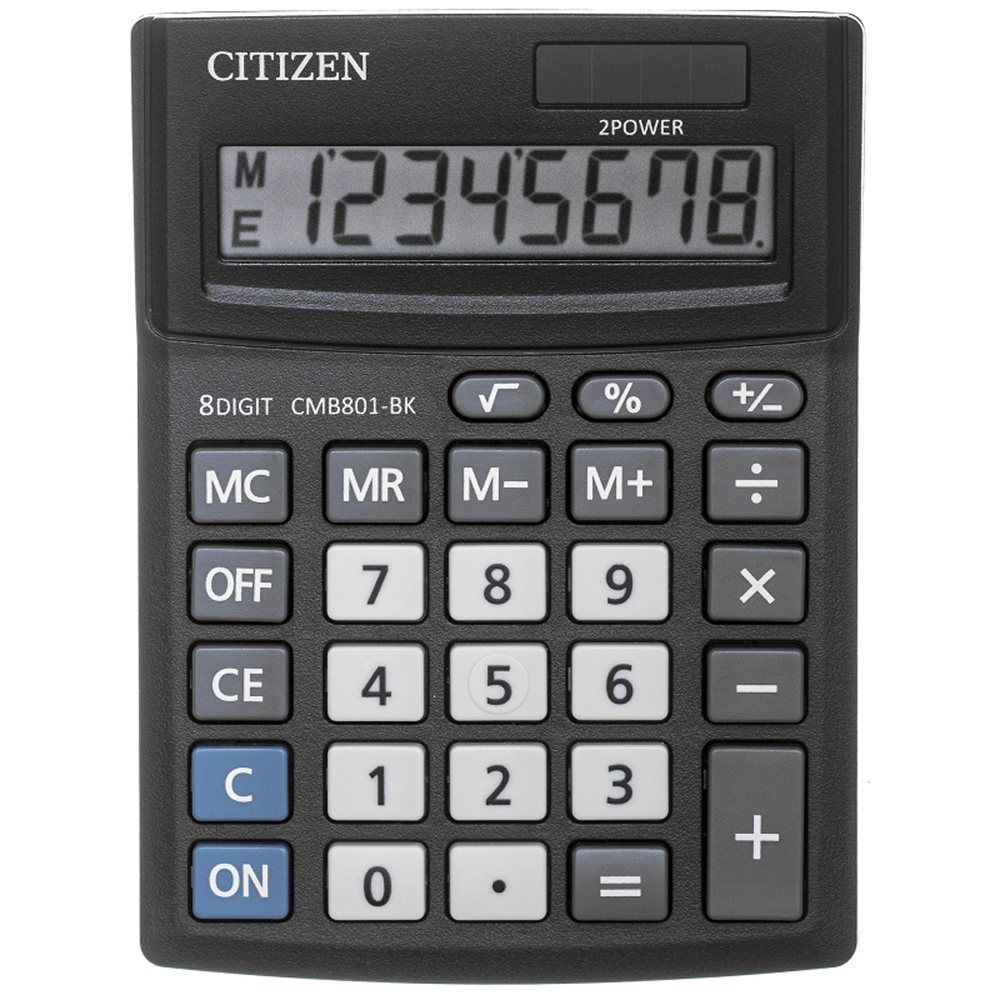 Калькулятор Citizen настольный компактный BusinessL CMB801-BK 8 разр. черный - фото 1