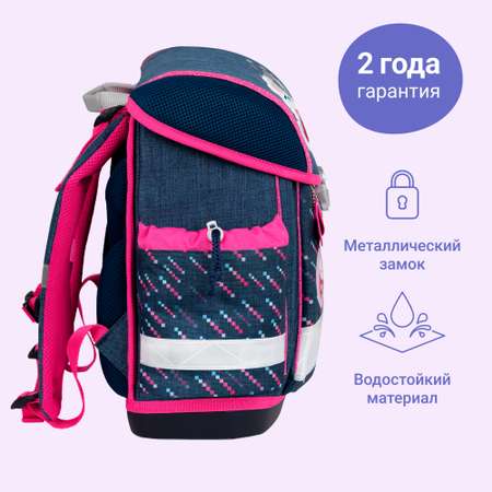 Ранец школьный Belmil Classy Cute Котики с наполнением Темно-синий BEL-CLS-403-13-31-SET