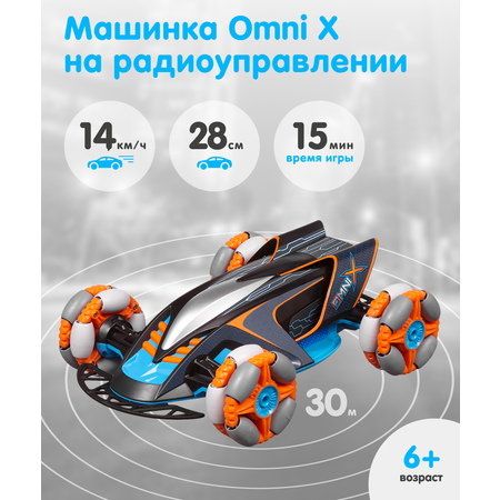 Машина NIKKO на радиоуправлении Omni X черно-голубая 28 см