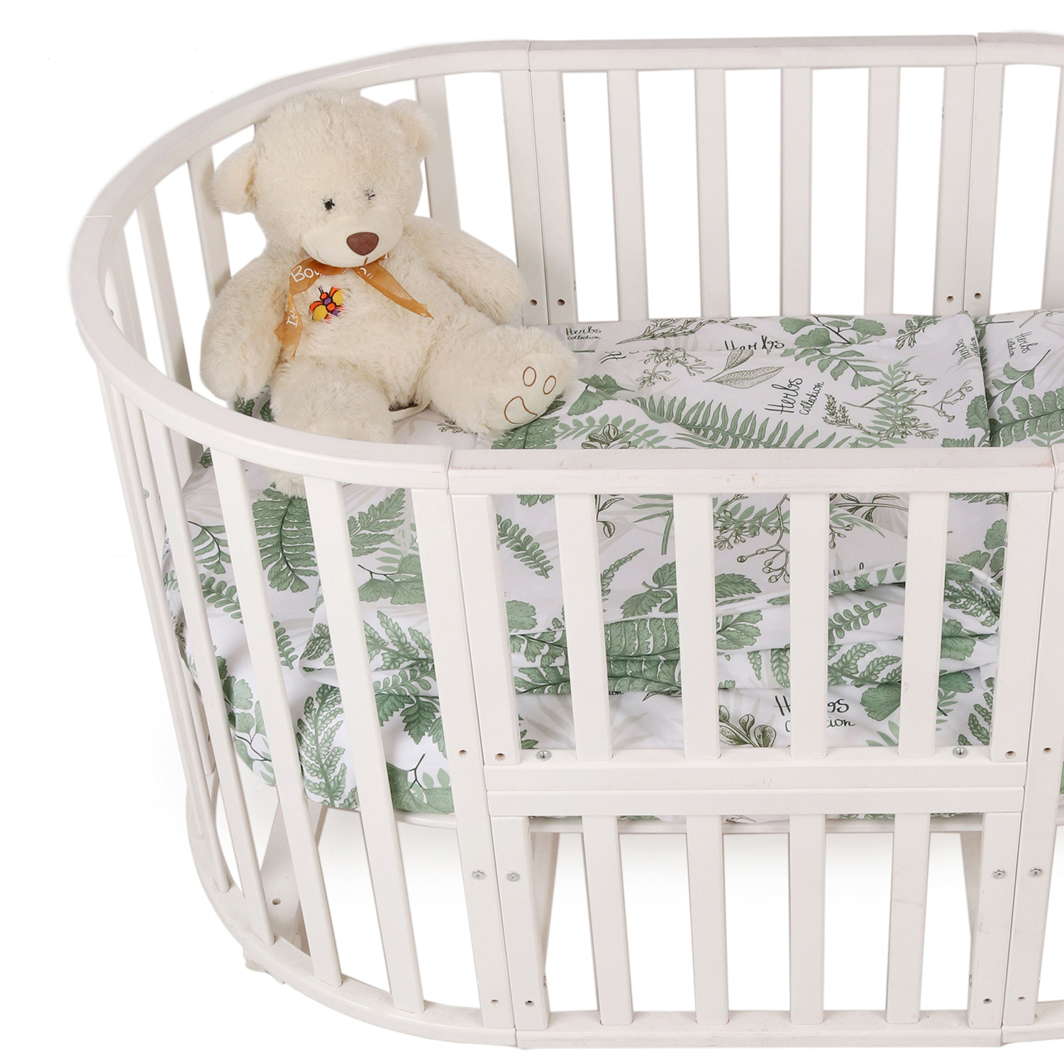 Комплект постельного белья Amarobaby Exclusive Soft Collection Папоротники 3предмета Зеленый - фото 7
