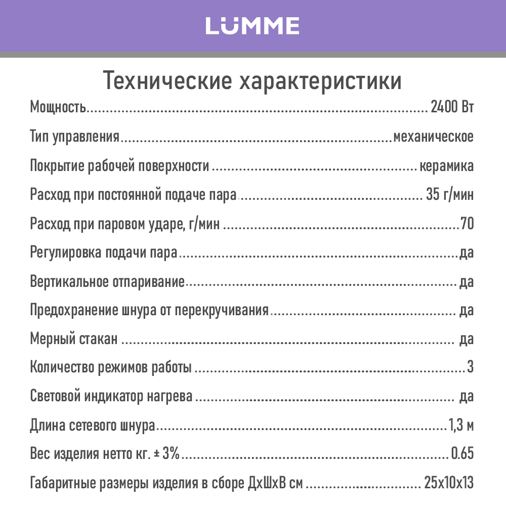 Утюг LUMME LU-1136 светлый аквамарин - фото 9