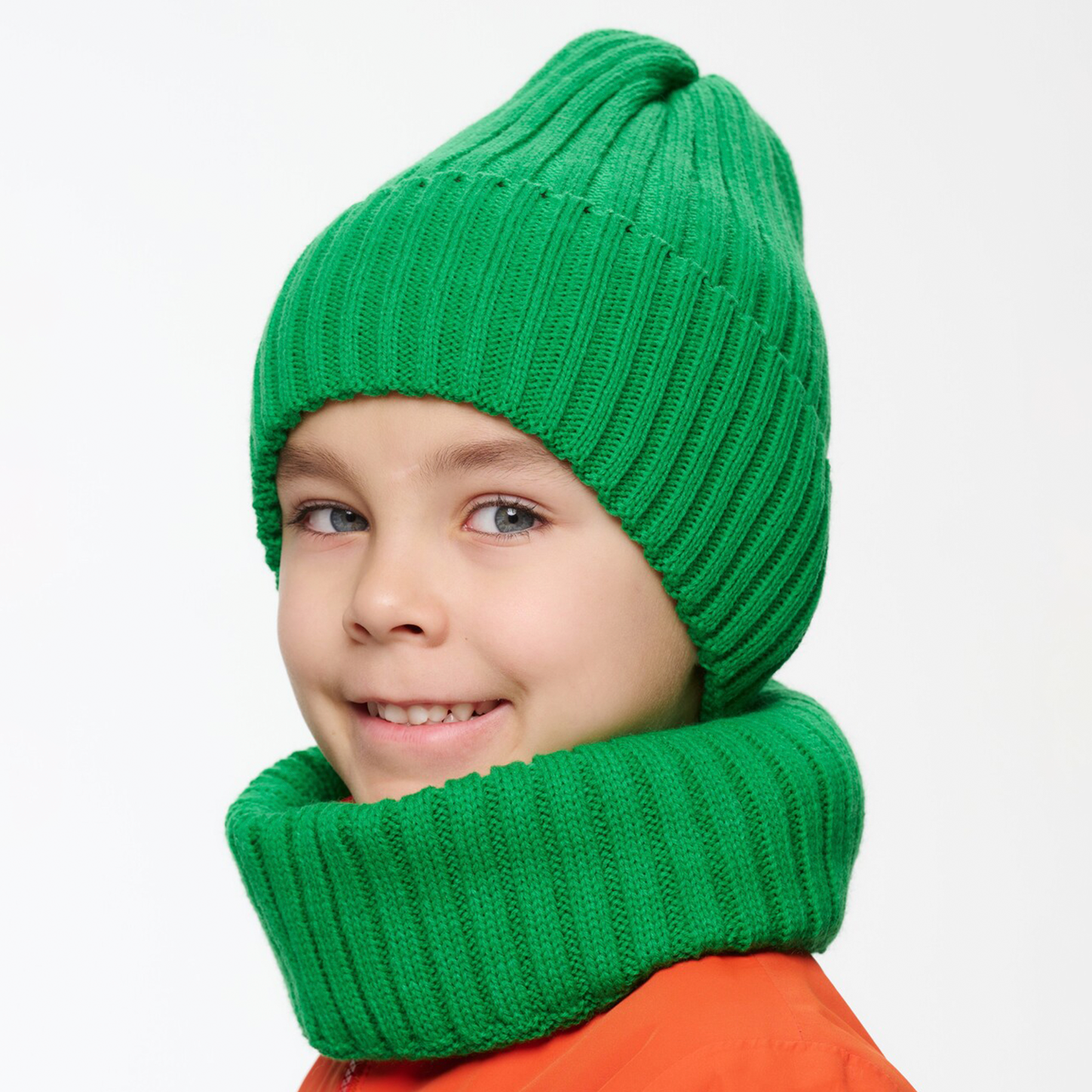 Шапка и снуд NYCkids NYC-H-45-pumpW-green - фото 7