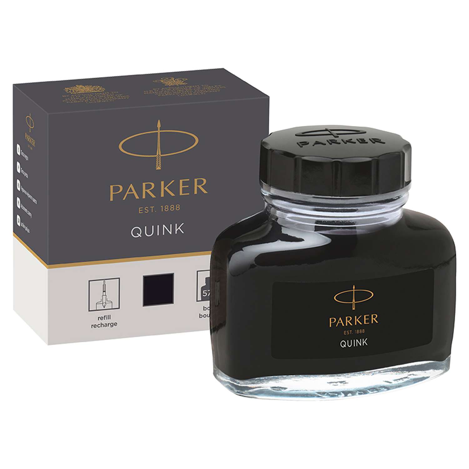 Чернила PARKER Bottle Quink черные 57мл - фото 1