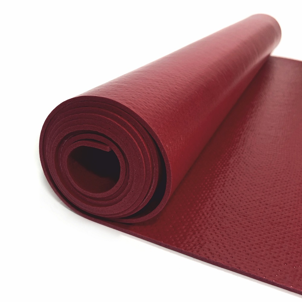 Коврик для спорта и фитнеса Ramayoga Puna бордовый размер 185 x 60 x 0.35 см - фото 2