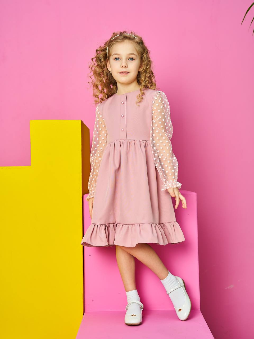 Платье Sofisha kids Plat.barbie-pudra - фото 8