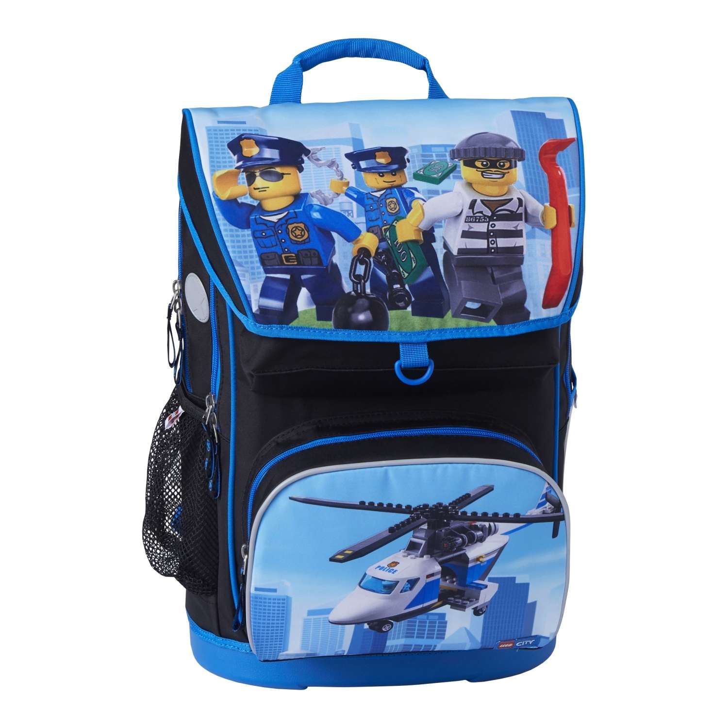 Рюкзак школьный LEGO с сумкой для обуви ланчбоксом и бутылкой City Polie chopper - фото 1