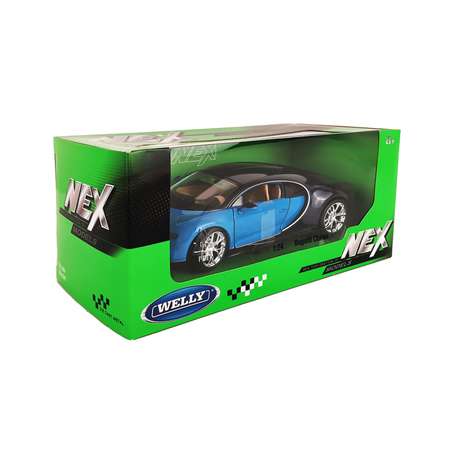 Автомобиль Welly Bugatti 1:24 без механизмов синий