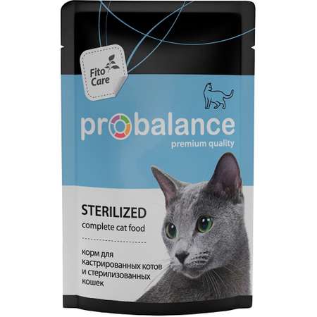 Корм консервированный ProBalance Sterilized для стерилизованных кошек и кастрированных котов 85 г