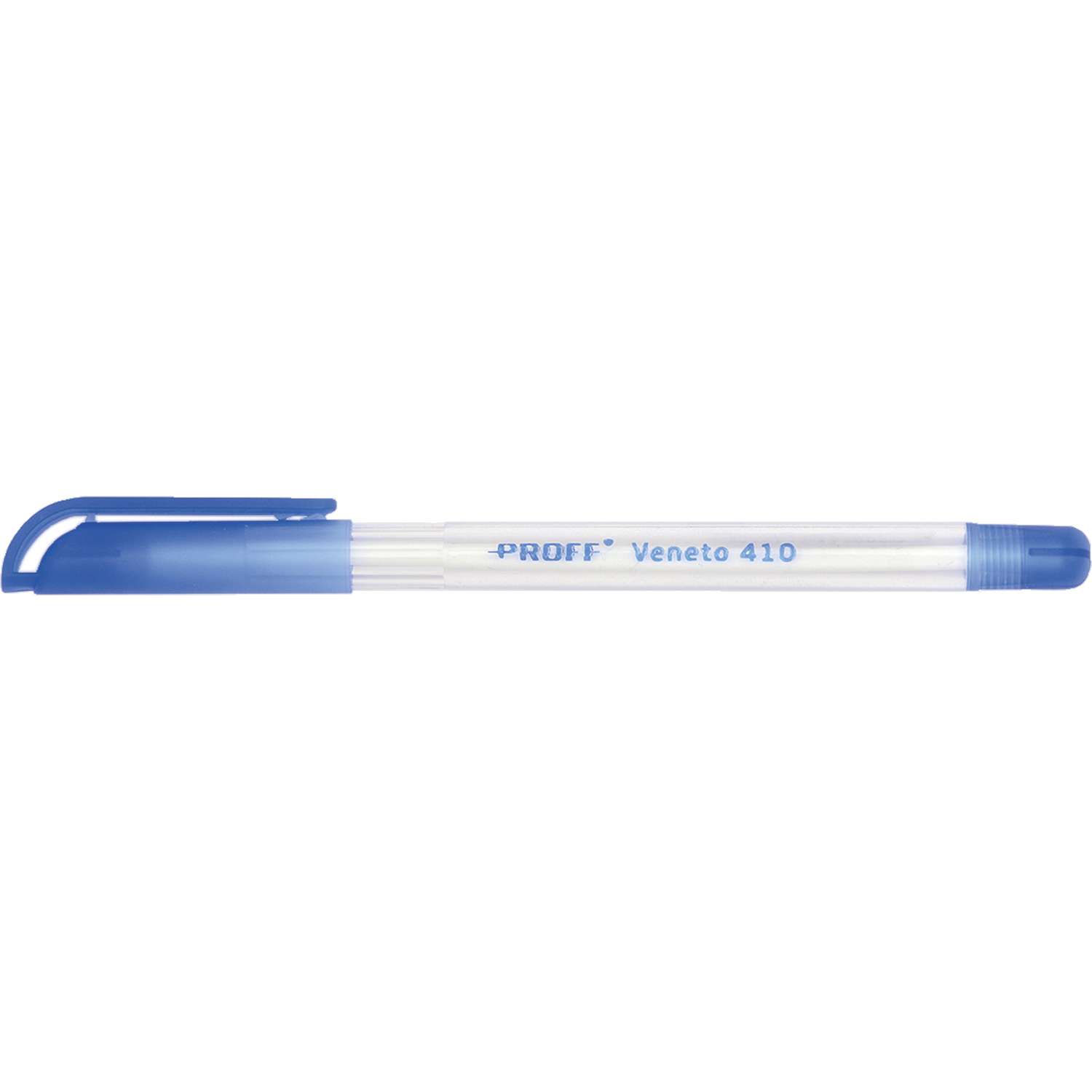 Ручка Proff шариковая синяя Proff. Veneto 410 (0.7 мм) с прозрачным корпусом - фото 1