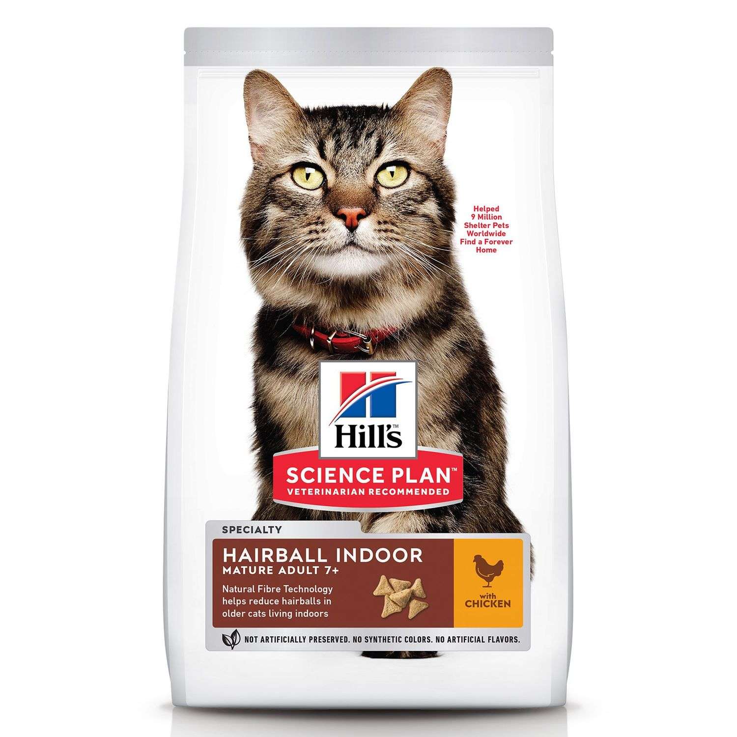 Корм сухой HILLS 1,5кг Science Plan Hairball Control с курицей для взрослых кошек - фото 1