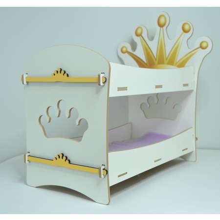 Кроватка для кукол деревянная Alubalu Двухъярусная Корона