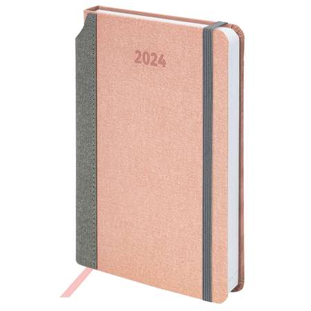 Ежедневник Brauberg датированный 2024 А5 под кожу с карманом для ручки