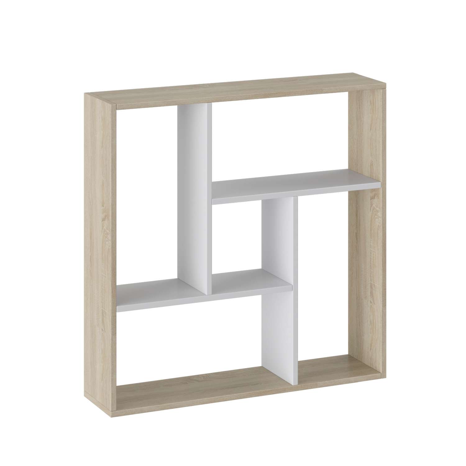 Полка настенная тип 16 Мебель ТриЯ Дуб Сонома/Белый Ясень - фото 1