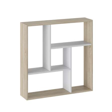 Полка настенная тип 16 Мебель ТриЯ Дуб Сонома/Белый Ясень