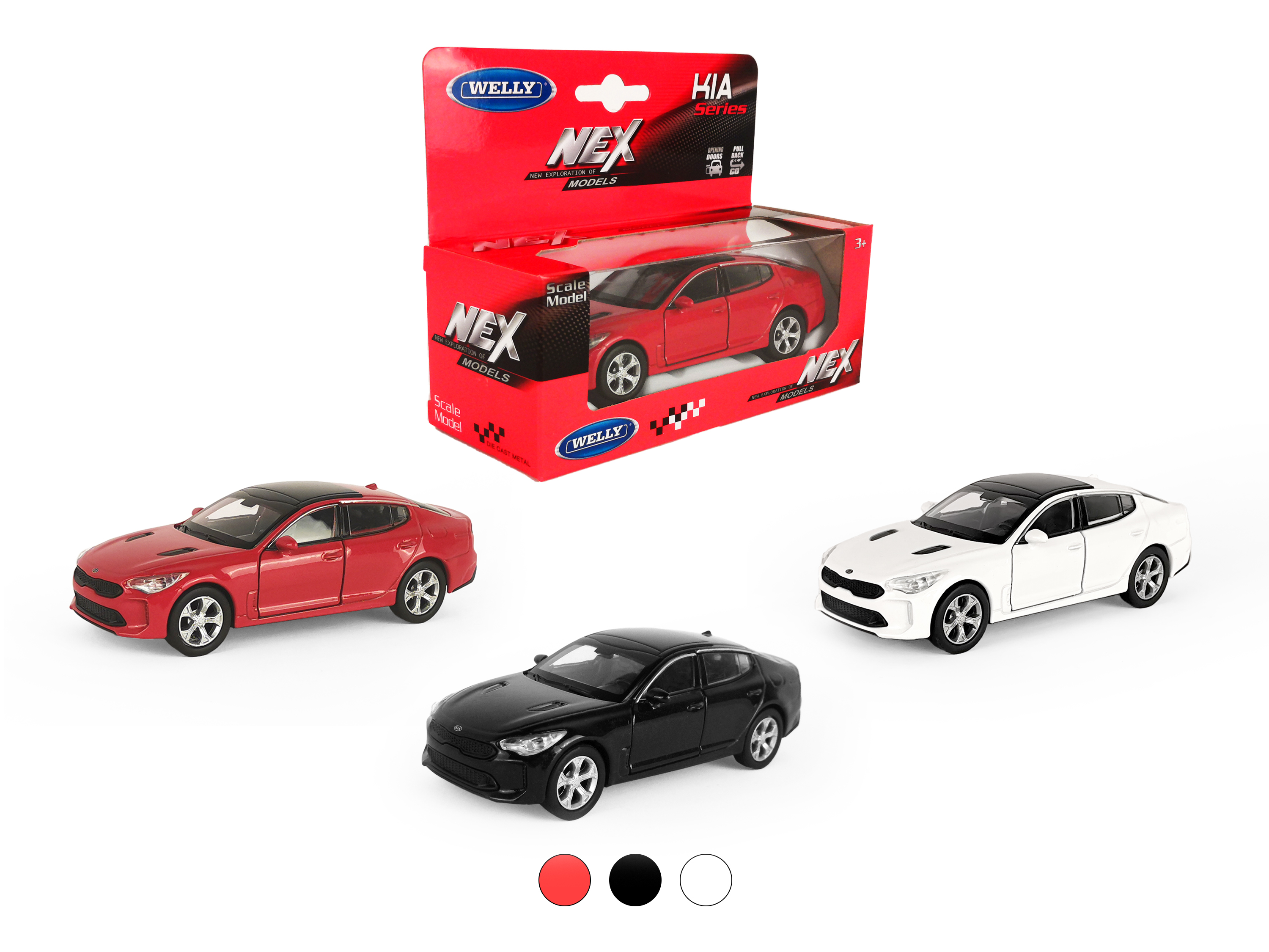 Машинка WELLY 1:38 KIA Stinger цвет в ассортименте 43759W - фото 1