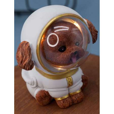 Ночник iLikeGift Dog space suit brown