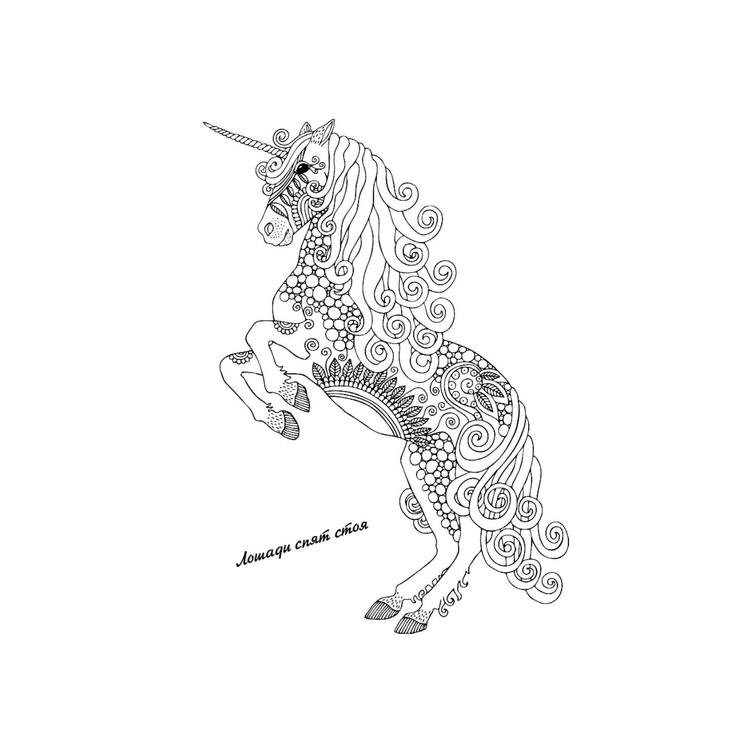 Раскраска Великолепные лошадки мчись навстречу прекрасному Раскраски антистресс - фото 3