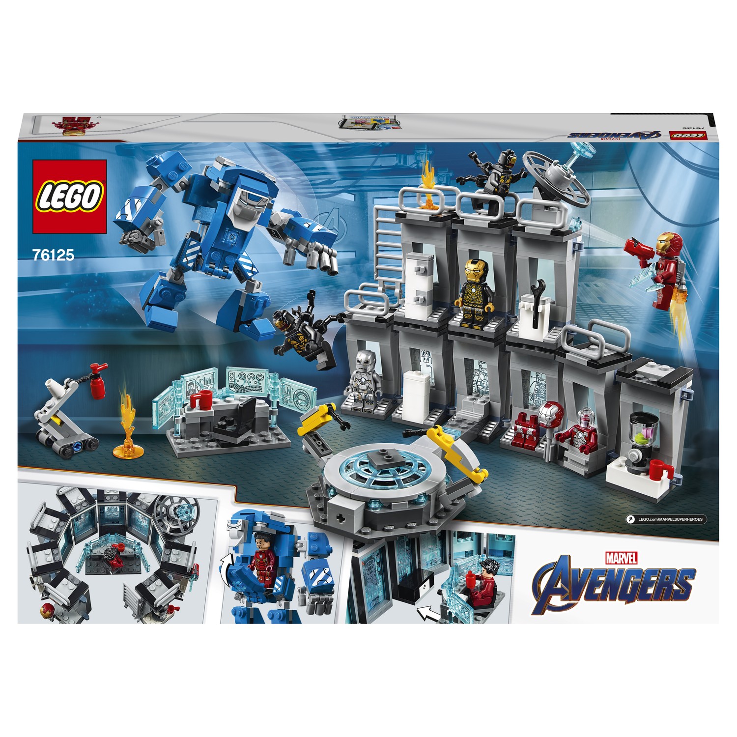 Конструктор LEGO Marvel Super Heroes Лаборатория Железного человека 76125  купить по цене 3399 ₽ в интернет-магазине Детский мир