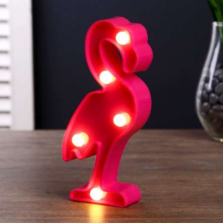 Ночник RISALUX «Фламинго» 5 LED розовый