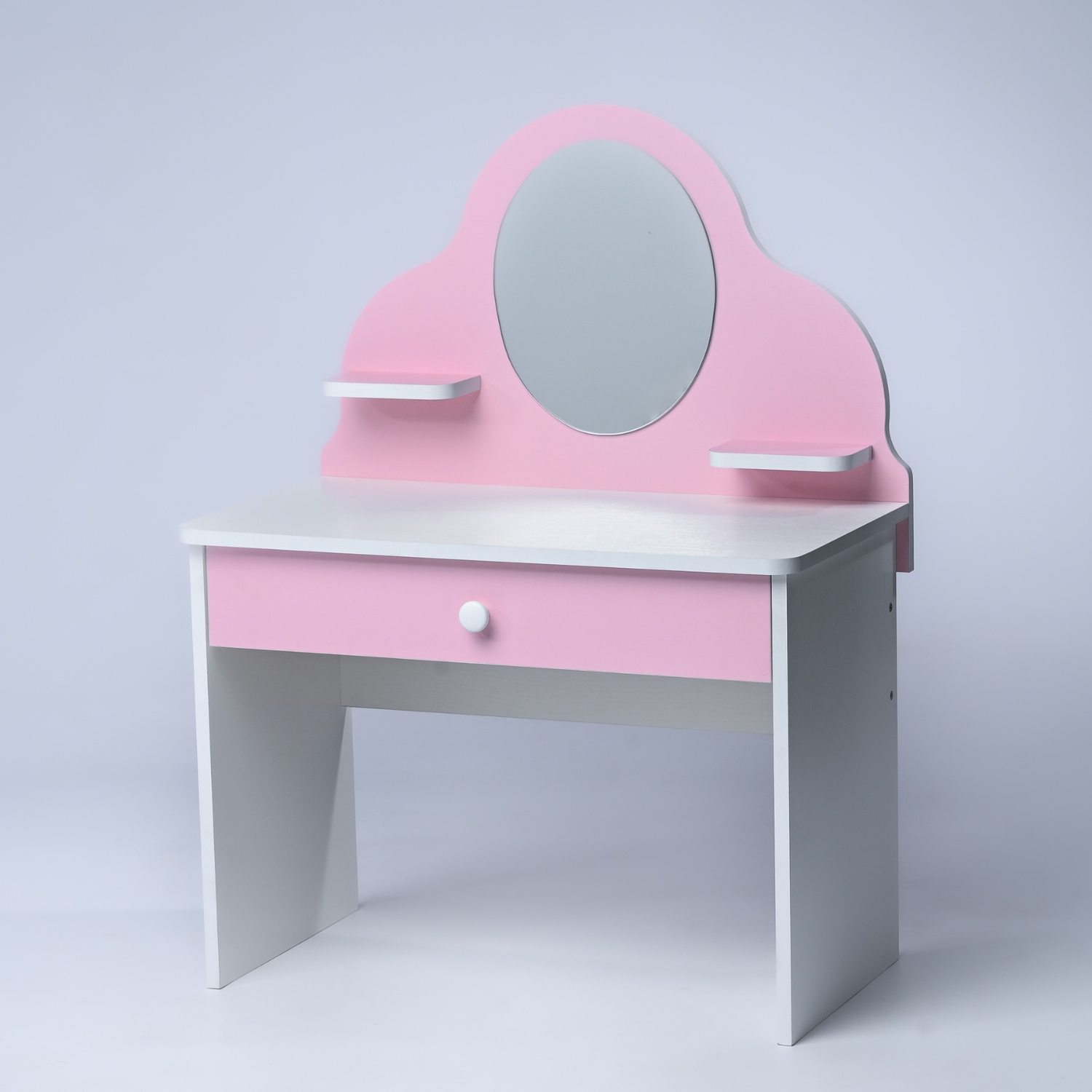 Набор мебели Sitstep Туалетный столик с зеркалом и стулом розовый - фото 2