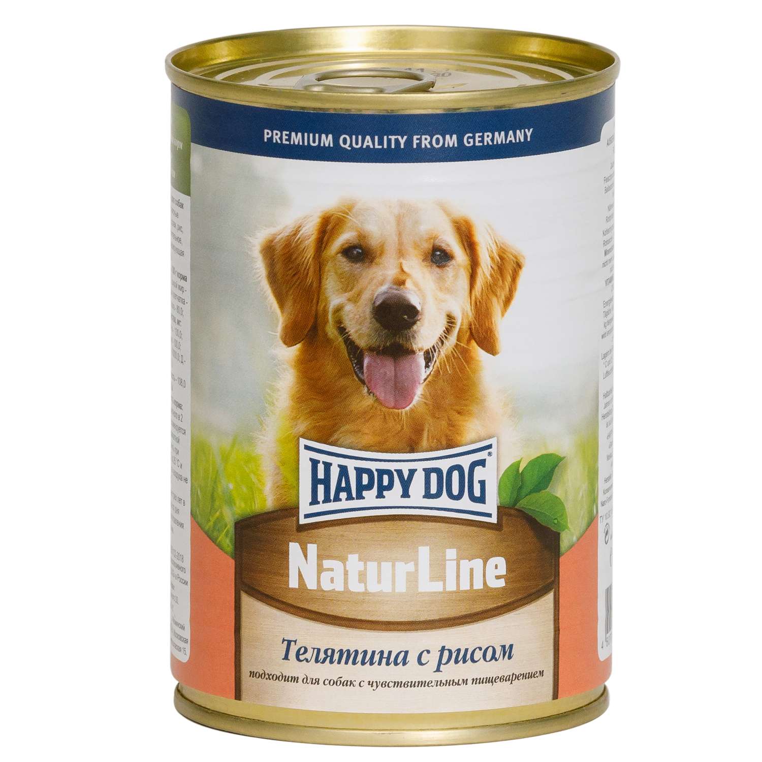 Корм для собак Happy Dog Natur Line телятина-рис консервированный 400г - фото 1