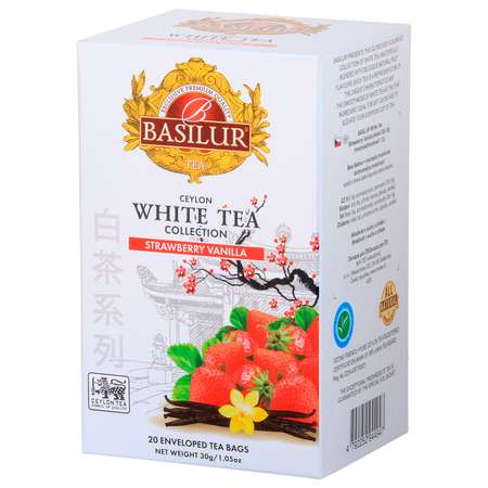 Чай белый Basilur Со вкусом клубники и ванили 20 саше