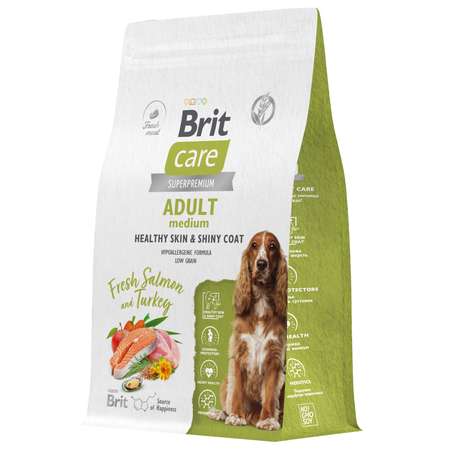 Корм для собак Brit Care 3кг средних пород с лососем и индейкой