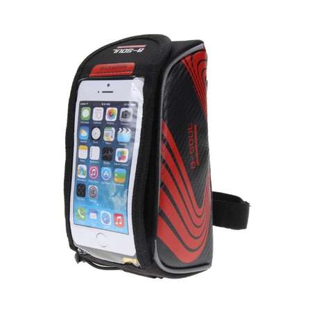 Сумка для смартфона Uniglodis велосипедная на раму красная