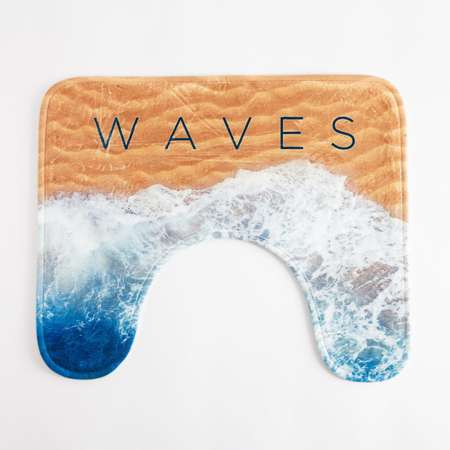 Коврик Этель для ванной «Waves»50х40 см велюр